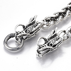 Braccialetti a catena da uomo in lega di grano&nbsp;BJEW-T014-08AS