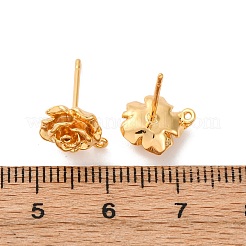 Blume Messing Ohrstecker Zubehör&nbsp;KK-K382-33G