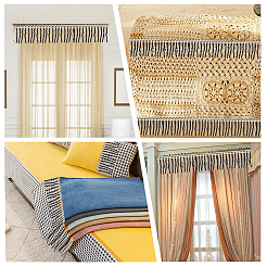 Garniture de franges en corde torsadée en polyester bicolore&nbsp;DIY-WH0304-703C