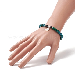 Stretch-Armband aus natürlichen und synthetischen Edelsteinperlen&nbsp;BJEW-JB09260