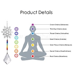 Cristales candelabro suncatchers prismas chakra colgante colgante&nbsp;AJEW-I040-01P