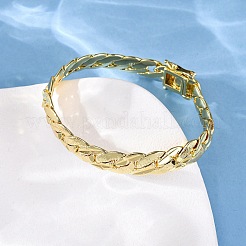 Messing Cuban Link Armbänder für Männer und Frauen&nbsp;BJEW-Q060-01G