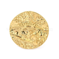 Anello polsino aperto in acciaio inossidabile 304 tondo martellato per donna uomo&nbsp;RJEW-Z038-02G