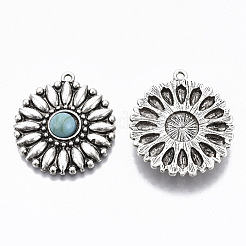 Tibetischer stil Aluminium Anhänger & Charms&nbsp;PALLOY-R113-007-RS