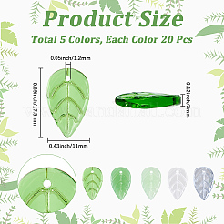 100pcs 5 Farben handgemachte Bunte Malerei-Anhänger&nbsp;LAMP-PA0001-34
