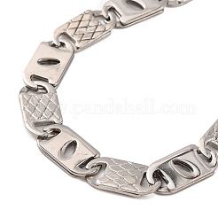 Bracciali a catena con maglie marine in acciaio inossidabile 201 anti-appannamento&nbsp;BJEW-B078-54P