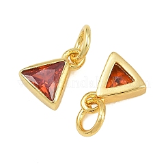 Messing ebnen Zirkonia Charms&nbsp;CU-CBA3D67-10G-04