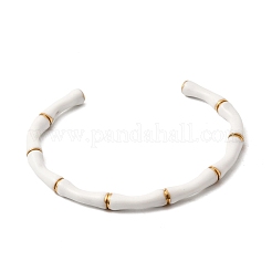 Bracelets manchettes en acier inoxydable 304 émaillé pour femmes&nbsp;BJEW-Z166-03G