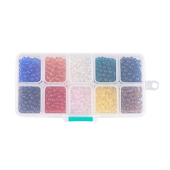 Perle di vetro trasparente 10 colori&nbsp;GLAA-JP0002-07-4mm