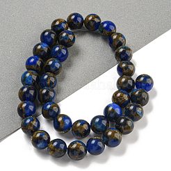 Fili di perline in pietra sintetica oro&nbsp;G-P549-A01-02A