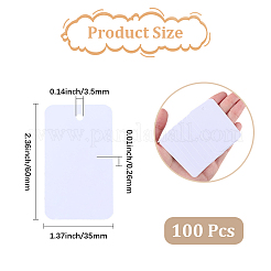 200 étiquette de prix rectangulaire vierge en PVC&nbsp;CDIS-SP0001-40C