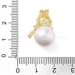 Weihnachtsmotiv Messing Micro Pave Zirkonia Anhänger&nbsp;KK-F877-30G-01
