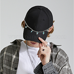 7 catena con cappuccio in perline sintetiche in turchese&nbsp;AJEW-ME0002-26