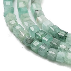 Fili di perle di quarzo smeraldo naturale&nbsp;G-H042-B32-01
