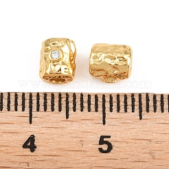 Laiton micro pavé de perles de zircone cubique claires&nbsp;KK-Z162-17G