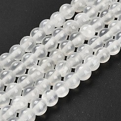 Chapelets de perles de jade blanche naturelle&nbsp;G-B128-A02-02