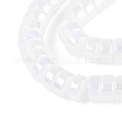 Couleur ab perles imitation plaqué jade de fils de verre&nbsp;GLAA-T026-4x8mm-J01