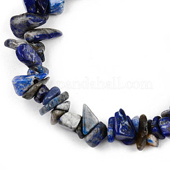 Bracelets extensibles en perles de lapis lazuli naturel unisexe&nbsp;BJEW-S143-07