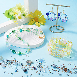 1 sachet de perles de verre de styles variés&nbsp;GLAA-TADJ0001-10G