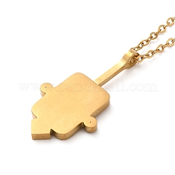 Collier pandant en acier inoxydable 304 pour hommes et femmes&nbsp;NJEW-O126-02G-05
