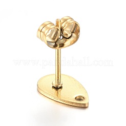 Placcatura ionica (ip) 304 acciaio inossidabile orecchini a perno&nbsp;STAS-L211-05B-G