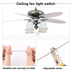 4 pezzo di estensori della catena di trazione del ventilatore da soffitto in resina&nbsp;AJEW-PH01445