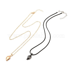 Set di collane con ciondolo a cuore in lega di placcatura a cremagliera&nbsp;NJEW-B081-07A