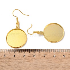 Crochets de boucle d'oreille en fer plaqué en rack&nbsp;EJEW-D091-01F-G