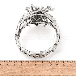 Halloween-Armreifen aus Legierung mit Strass im tibetischen Stil&nbsp;BJEW-P367-01AS