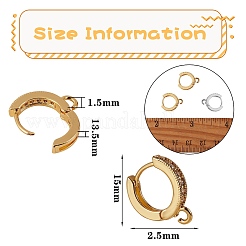 Risultati dell'orecchino a cerchio huggie in ottone da 8 pz 2 colori&nbsp;KK-SZ0004-49