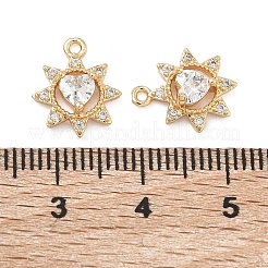 Ciondoli in ottone con micro pavé di zirconi per San Valentino&nbsp;KK-B172-02G-01