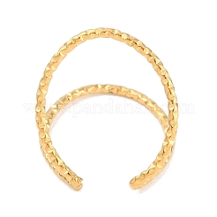 Bague ouverte en acier inoxydable 304 avec placage ionique (IP) pour femme&nbsp;RJEW-C097-02G