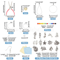 Kit para hacer aretes con tema del océano diy&nbsp;DIY-AR0003-30