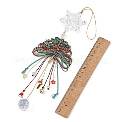 Décoration de sapin de Noël en verre et nylon tressé&nbsp;HJEW-TA00491