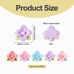 20pcs cabochons en résine opaque&nbsp;RESI-TADJ0001-08C