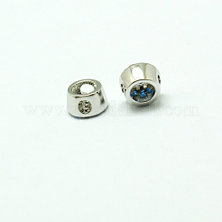 Micro ottone a testa piatta spianare perline cubic zirconia&nbsp;ZIRC-N017-18P-NR
