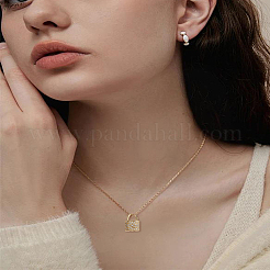 2pcs pendentifs en laiton micro pavé de zircone cubique&nbsp;ZIRC-LP0001-51