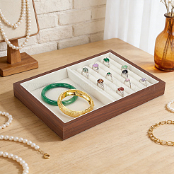 Plateaux à bijoux rectangulaires en bois pour boucles d'oreilles&nbsp;AJEW-WH0880-84A