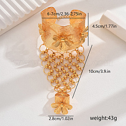 Bracelets luxueux en fer pour mariée du Moyen-Orient avec motif floral&nbsp;EW5813