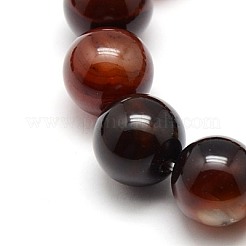 Bracelets extensibles en perles rondes d'agate naturelle&nbsp;BJEW-G428-10mm-08