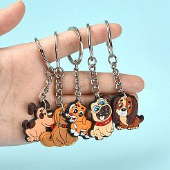 Porte-clés pendentif chien en plastique pvc&nbsp;KEYC-YW0001-18