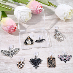 8 pièces 8 styles de bouchons mobiles anti-poussière en pvc&nbsp;HJEW-BM00042