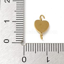Dijes de conector de corazón esmaltado de acero inoxidable 304 con revestimiento de iones (IP)&nbsp;STAS-G351-08G-01