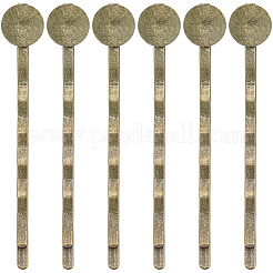 80 Stück Haarnadel-Cabochon-Einstellungen aus Legierung&nbsp;FIND-SC0021-62