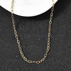 Collane a catena in acciaio inossidabile 304 con chiusura ad anello a molla per donna&nbsp;NJEW-Z091-15G