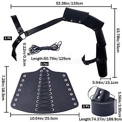 Cuir pu avec gaine de clôture en fer&nbsp;AJEW-GF0008-35