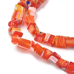Chapelets de perles vernissées de millefiori manuelles&nbsp;LAMP-P070-02A-02