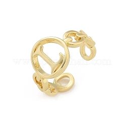 Bagues de manchette ouvertes en laiton pour femmes&nbsp;RJEW-K289-01G-L