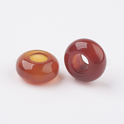 Natürliche Karneol Europäische Perlen&nbsp;X-G-G740-14x8mm-15