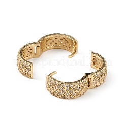 Orecchini a cerchio spessi con zirconi cubici trasparenti&nbsp;EJEW-L234-072G